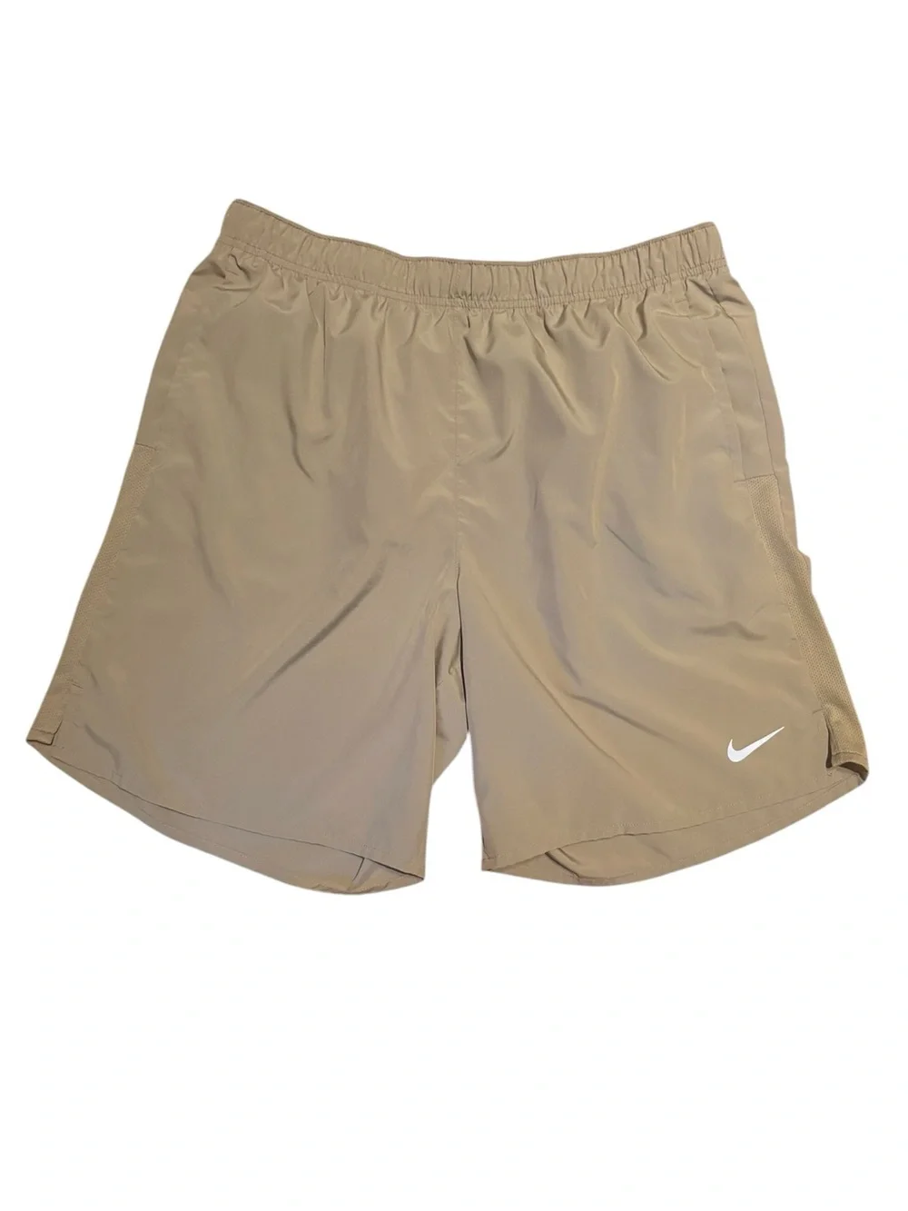 Nike Dri-FIT Shorts olive khaki Running Mesh Reflective Swoosh Mens Size XL